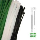 Bridas verdes 385x4,8mm (bolsa 100 unid.) nylon alta calidad