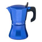 Cafetera de aluminio de 6 tazas modelo "petra" color azul