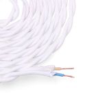 Cable textil trenzado 2x0,75mm blanco 5m