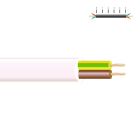 Manguera tubular h 05 vv-f 2x0,75mm especial blanca euro/m