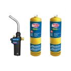 Kit soplete pro-fire + 2 botellas de gas mapp rosca 1" 1500002772 super ego