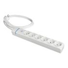 Prolongador con 6 tomas 2p+t, 16a 250v con interruptor luminoso. 1.5 m de cable h05vv-f 3g1,5mm². 8016pil solera