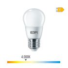 Bombilla esferica e27 7w 806lm 4000k luz dia ø4,8x9,3cm edm