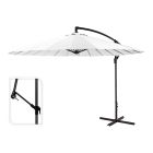 Parasol excéntrico altura maxima 3m ø300cm color: blanco