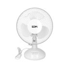 Ventilador de sobremesa. color blanco. potencia: 25w aspas: ø23  27x24x36cm edm