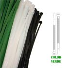 Bridas verdes 150x3,5mm (bolsa 100 unid.) nylon alta calidad