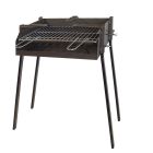 Barbacoa cuadrada con soporte para paella 50x75cm imex el zorro