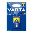 Pila varta alkalina longlife power 6lr61 9v (blister 1 unid.) 26,5x17,5x48,5mm