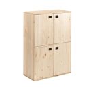 Mueble dinamic 4 puertas pino macizo 105,4x70,8x33cm astigarraga