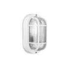 Aplique oval blanco 1xe27 40w 11,4x20,2x10cm modelo tarragona. ip54