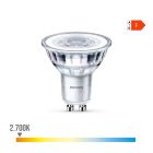 Bombilla gu10 led 4,6w 390lm 2700k luz calida ø5x5,4cm philips