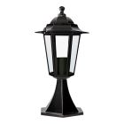 Farol de aluminio y cristal para muro ip44 e27 60w color negro ø19,5x37,5cm modelo zurich