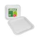 Pack con 25 unid. platos cuadrados blancos de cartón 20x20x3cm best products green