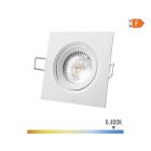 Downlight led empotrable cuadrado 5w 6400k luz fria color blanco 9x9cm edm