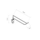 Gancho blister con barra portaprecio clip 200mm basics