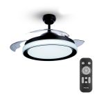 Ventilador de techo de led modelo atlas. color negro. potencia: 28+35w aspas: ø106cm con mando a distancia philips