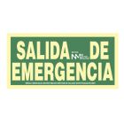 Cartel de evacuación "salida de emergencia" (pvc 1mm) clase a 30x15cm normaluz