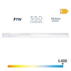 Regleta electronica led 7w 600lm 6500k luz fria 50,5x2,2x3,5cm edm