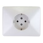 Base enchufe 2p+tt schuko 25a 380 v~ blanco