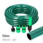 Kit manguera de jardin basic line ø interior 15mm ø exterior 19mm (5/8") - rollo 10m con accesorios edm