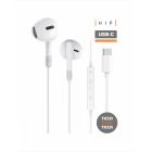 Auriculares hip blancos, con usb-c. tech one tech