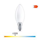 Bombilla vela led e14 4,3w 470lm 4000k luz dia philips