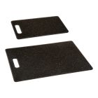 Kit con 2 tablas para cortar de polipropileno color negro 25x15x0,8cm y 36,4x27,5x0,8cm