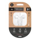 Auriculares eartech blancos, conector mini-jack. tech one tech