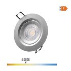 Downlight led empotrable redondo 5w 4000k luz dia color cromo ø9cm edm