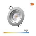 Downlight led empotrable redondo 5w 6400k luz fria. color cromo ø9cm edm