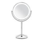 Espejo pie cromado led x10au
