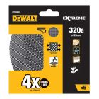 Pack 5 lijas de malla autoadherente ø125mm grano: 320 para lijadoras rotoorbitales dtm8562-qz dewalt