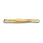Pinza de depilar cangrejo dorada 9 cm