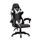 Silla gaming ergonómica blanca y negra edm