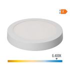 Downlight led superficie redondo 20w 1500lm 6400k luz fria ø22x3,5cm blanco edm