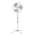 Ventilador de pie. color blanco. potencia: 45w aspas: ø40cm altura regulable 105-125cm edm