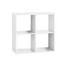 Estanteria madera color blanco para 4 cajas organizadoras 67.6x32x67.6cm astigarraga