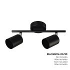 Foco 2 elementos gu10 negro