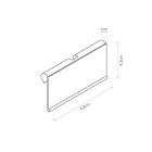 Etiquetero 80x44mm transparente basics