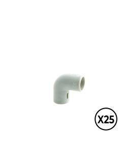 Codo inspeccionable gris 90° de pvc ø 25 mm, 25 unidades