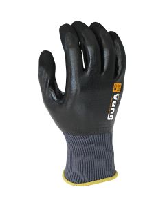 Guante de trabajo nylon/nitrilo negro talla 9 juba