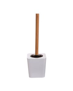 Escobillero wc de bambu-blanco colección 'natureo'