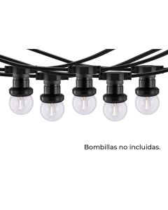 Guirnalda 30 portalámparas 2000 w 50-60 hz 220-240 v e27 ip44 30 m