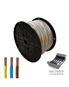 Cablecillo trenzado h07z1-k 3 g 2,50 mm² 3 colores, 200 m. (bobina grande)