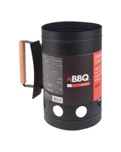 Arrancador para barbacoa 27cm, zinc color negro