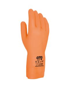 Guante de trabajo látex/neopreno naranja talla 9 juba