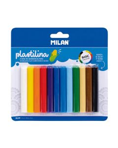 Blíster con 12 barritas de plastilina de colores 140g milan