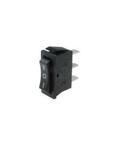 Recambio interruptor on-off-on estrecho 15a 250v negro