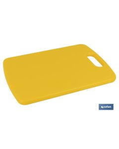 TABLA CORTE CON ASA AMARILLO 34X24X1.5cm MODELO CHIPS COFAN