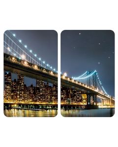 Placas cobertoras de vidrio universales brooklyn bridge 2 unid. 2521320100 wenko